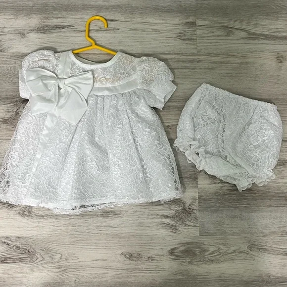 La Princess | Dresses | La Princess 2 Month White Lace Dress Bottoms |  Poshmark